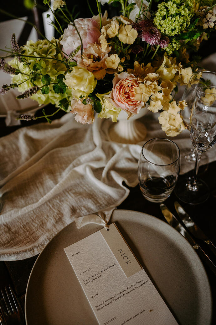 Wedding styling at the willow marsh farm