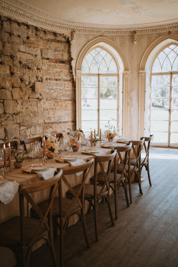 Wedding breakfast at Brinkburn Priory